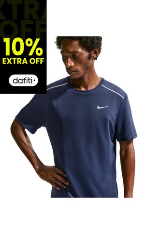 Camiseta Nike M Df Uv Miler Ss Hombre-Azul Nike