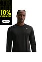 Camiseta Manga Larga Nike M Df Tee Std Ls Flex Hombre-Negro de Nike