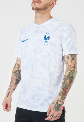 Camiseta Blanco-Azul Nike Francia