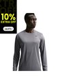 Camiseta Manga Larga Nike M Df Tee Std Ls Flex Hombre-Gris de Nike