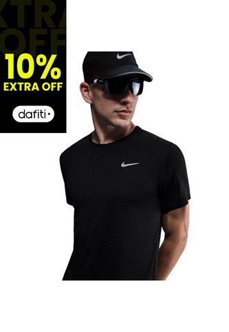 Camiseta Nike M Df Breathe Miler Ss Top Hombre-Negro Nike