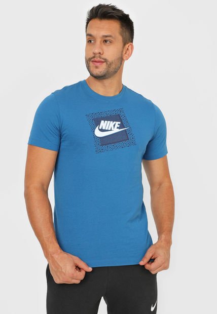 Camiseta Azul-Blanco Nike Sportswear