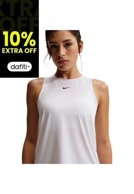Camiseta Sin Mangas Nike One Classic Df Tank Mujer-Blanco