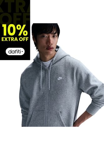 Hoodie Nike Club Bb Fz Hoodie Hombre-Gris Nike