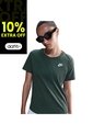 Camiseta Nike W Nsw Club Ss Tee Mujer-Verde de Nike