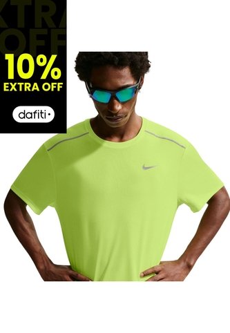 Camiseta Nike Df Uv Miler Ss Hombre-Verde Nike