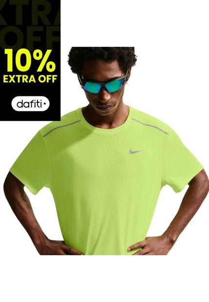 Camiseta Nike Df Uv Miler Ss Hombre-Verde