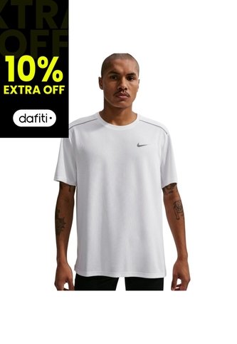 Camiseta Nike Df Uv Miler Ss Hombre-Blanco Nike