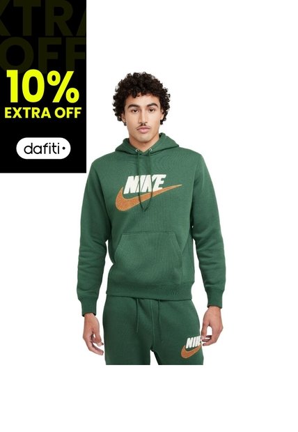 Hoodie Nike Club Brushedback Chenille Futura-Verde
