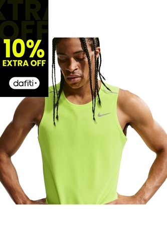 Camiseta Sin Mangas Nike Df Miler Tank Top Hombre-Verde Nike