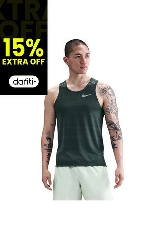 Camiseta Sin Mangas Nike Df Miler Ta Hombre-Verde Nike