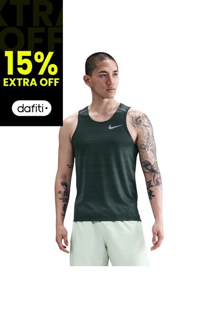 Camiseta Sin Mangas Nike Df Miler Ta Hombre-Verde
