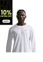 Camiseta Nike Uv Miler Ls Top Hombre-Blanco de Nike