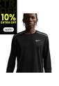 Camiseta Nike Uv Miler Ls Top Hombre-Negro de Nike