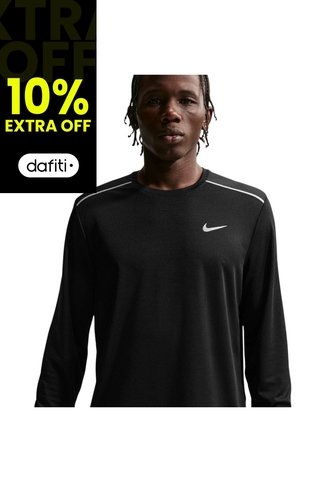 Camiseta Nike Uv Miler Ls Top Hombre-Negro Nike