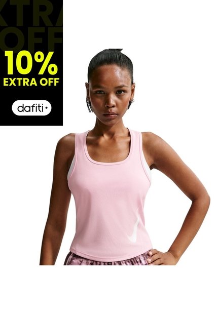 Camiseta Sin Mangas Nike Tempo Swoosh Run Df Tank Mujer-Rosa