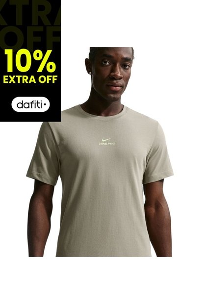 Camiseta Nike Tee Std Pro Hombre-Verde Oliva