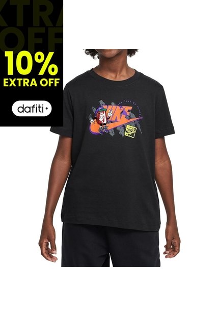 Camiseta Nike K Nsw Tee Boxy 1 Futura Niño-Negro