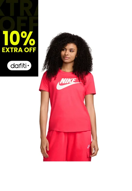 Camiseta Nike Sportswear Essentials Mujer-Rojo