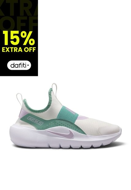 Tenis Nike Flex Runner 4 Gs Niño-Beige/Verde