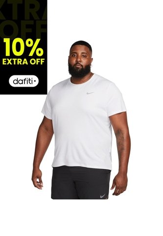 Camiseta Nike Uv Miler Running Hombre-Blanco Nike