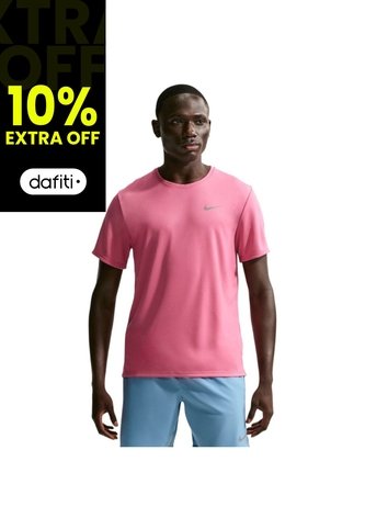 Camiseta Nike Uv Miler Running Hombre-Rosa Nike