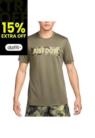 Camiseta Nike M Df Tee Rlgd Camo-Verde Nike