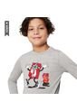 Camiseta Manga Larga Nike Sportswear Tee Niño-Gris de Nike