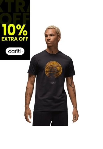 Camiseta Nike M J Brand Bball Ss Crew Rgn Hombre-Negro Nike