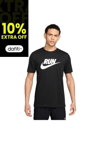 Camiseta Nike Df Tee Run Swoosh Hombre-Negro Nike