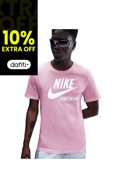 Camiseta Nike M Nsw Tee Crew Archive Fs Hombre-Rosa
