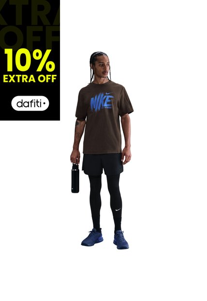 Camiseta Nike M Nk Df Uv Hyverse Ss Gfx Hombre-Cafe