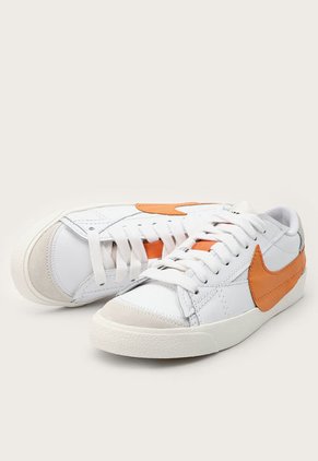 Tenis Lifestyle Blanco-Gris-Naranja Nike Blazer Low '77 Jumbo