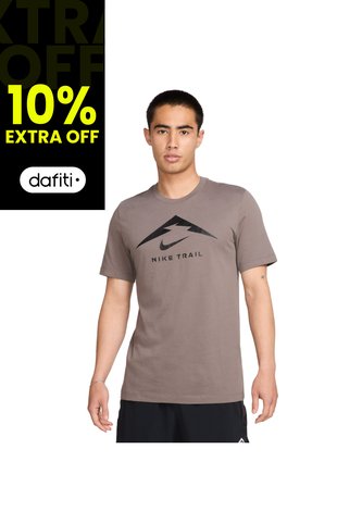 Camiseta Nike Dri Fit Tee Trail Hombre-Café Nike