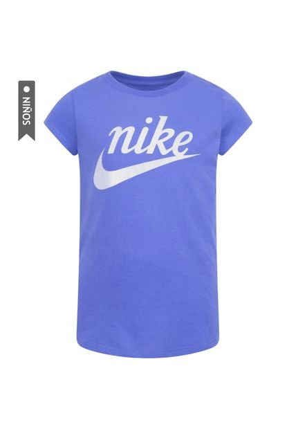Camiseta Nike Script Futura Niñas-Azul