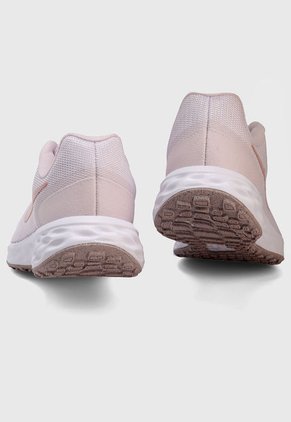 Tenis Running Rosa-Blanco Nike Revolution 6 Next Nature