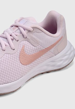 Tenis Running Rosa-Blanco Nike Revolution 6 Next Nature