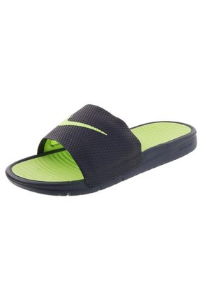 Playeras Nike Benassi Solarsoft Slide Azul-Verde