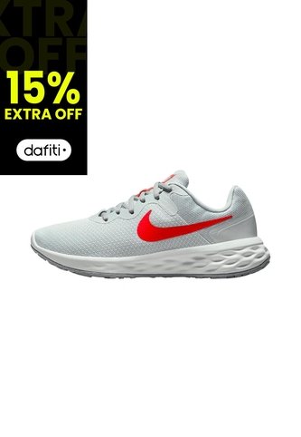 Tenis Nike Revolution 6 Mujer-Gris Claro Nike