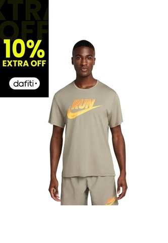 Camiseta Nike Run Energy Miler Ss Top Hombre-Gris Oscuro Nike