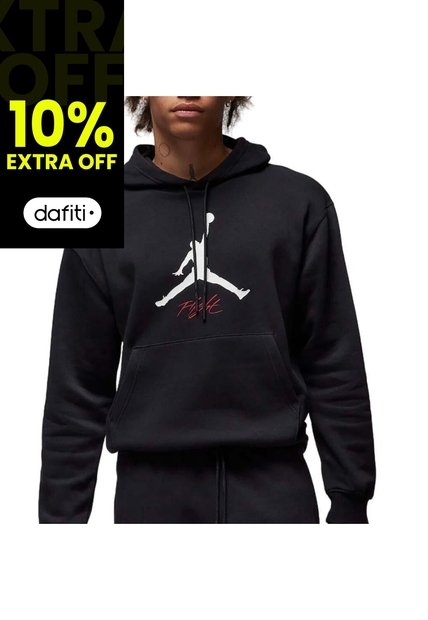 Hoodie Jordan Brand Ess Fleece Baseline-Negro