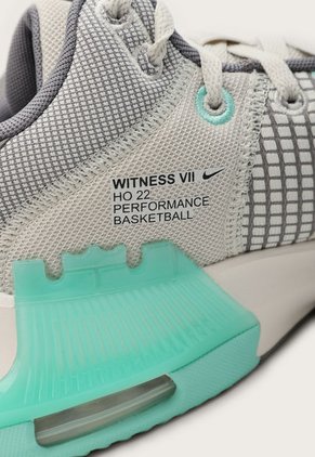 Tenis Basketball Gris-Verde Menta Nike LeBron Witness 7