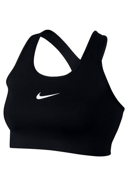 Top Nike Swoosh Medium Support Para Mujer-Negro