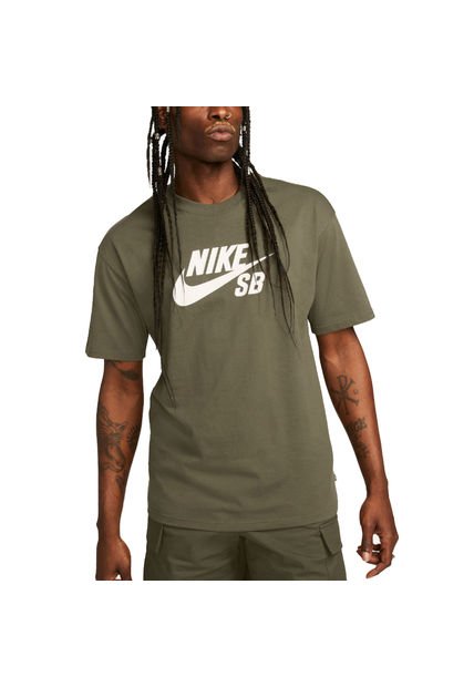 Camiseta Nike Action Sports Tee Logo Hbr-Verde Militar