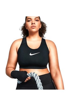 Top Nike Swoosh Medium Support Para Mujer-Negro