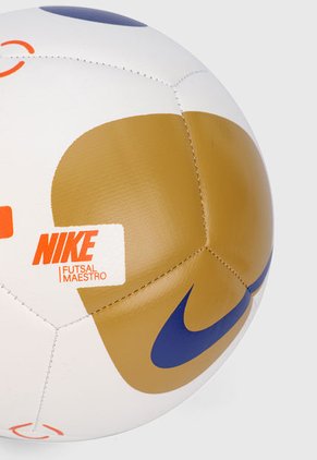 Balón de Fútbol Blanco-Azul-Dorado Nike Futsal Maestro