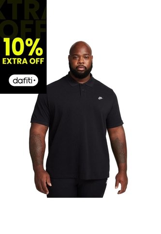 Camiseta Polo Pique Nike Short Sleeve-Negro Nike