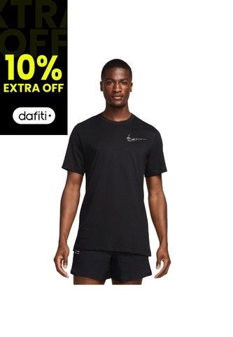 Camiseta Nike Tee Run Division Fa24-Negro Nike