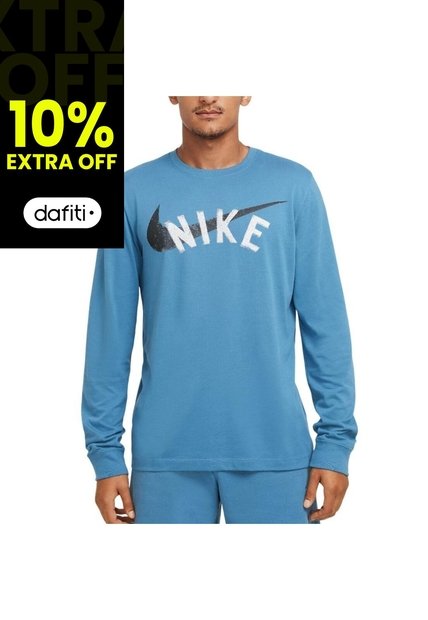 Sueter Nike Dri-fit Tee Ls Swoosh-Azul