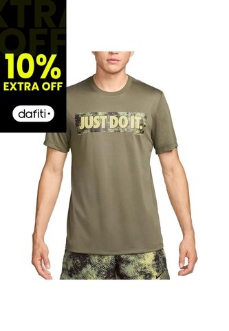 Camiseta Nike M Df Tee Rlgd Camo-Verde Nike